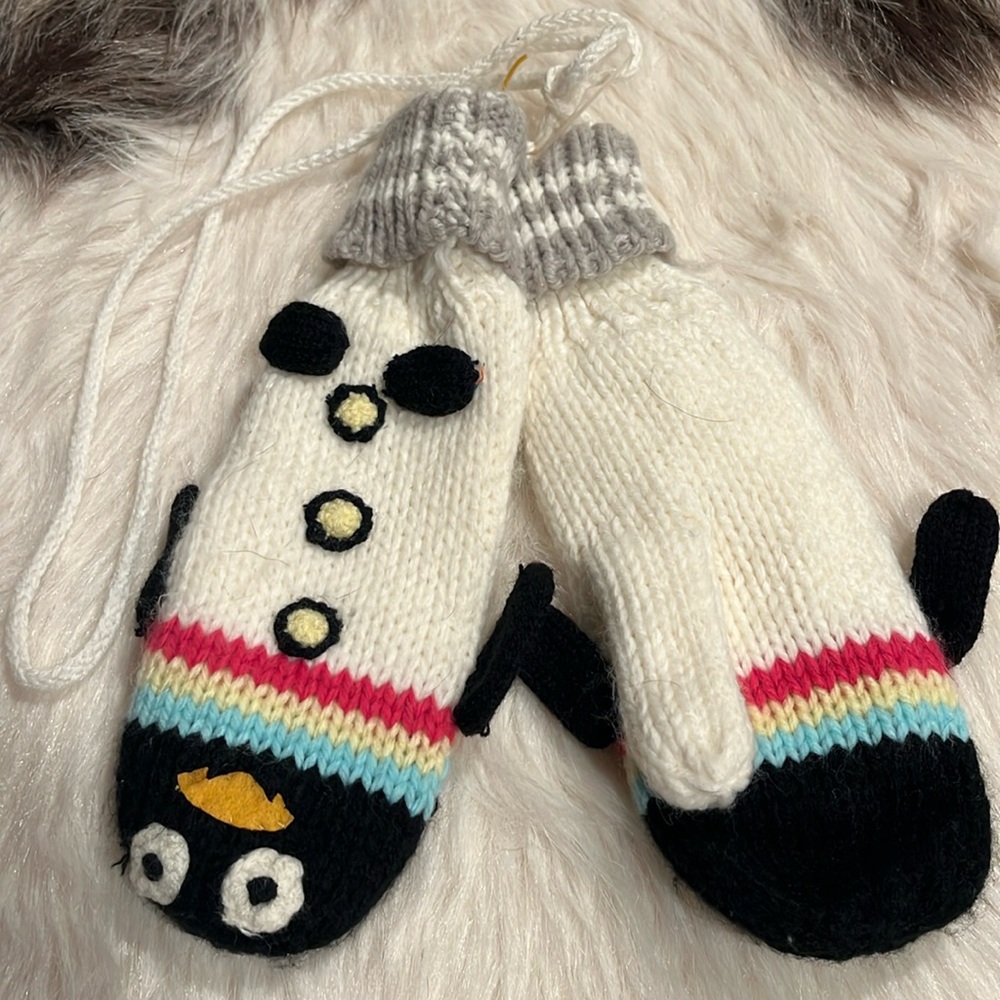 Women Penguin Mitten Gloves Winter